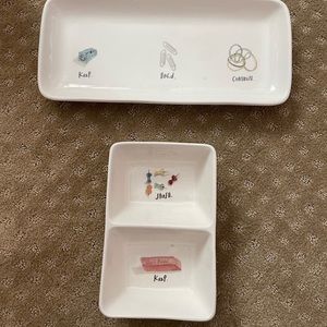 Rae Dunn Keep Hold Contain Tray Vtg Office Decor Long Plate Desk Organizer 2